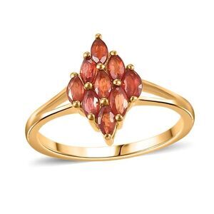 Red Sapphire Scarlet Flame 18k YG/Sterling Silver Ring